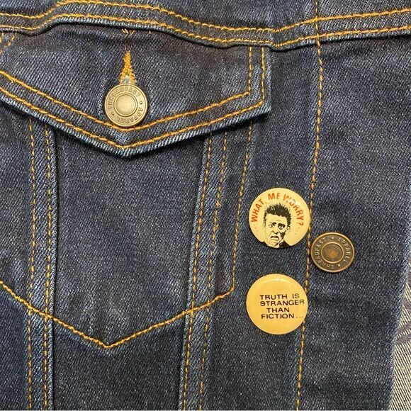 Saved By Grace So. Cal Harvest Threadfast Apparel Unisex denim jean jacket -S - Picture 2 of 9